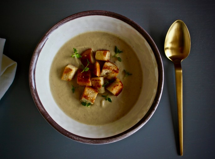 ristet blomkålsuppe