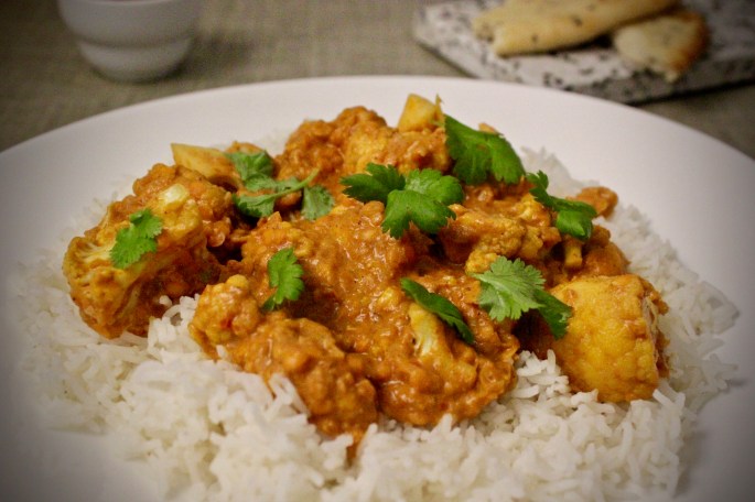 blomkålcurry med røde linser skrå