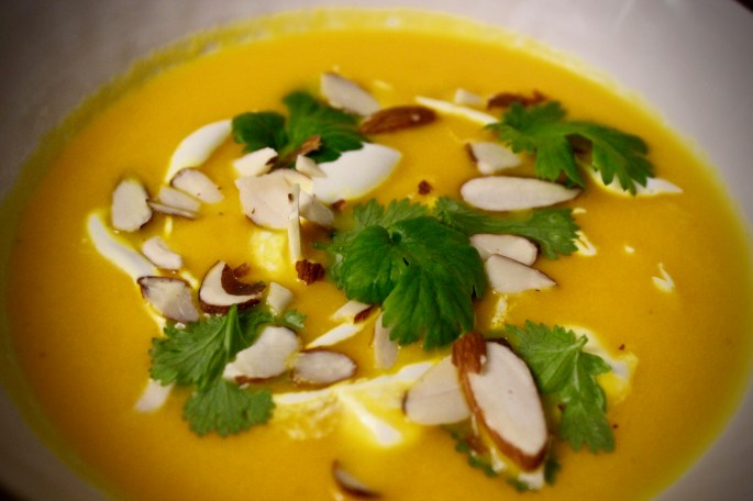 gulrot, appelsing og ingefær suppe 2